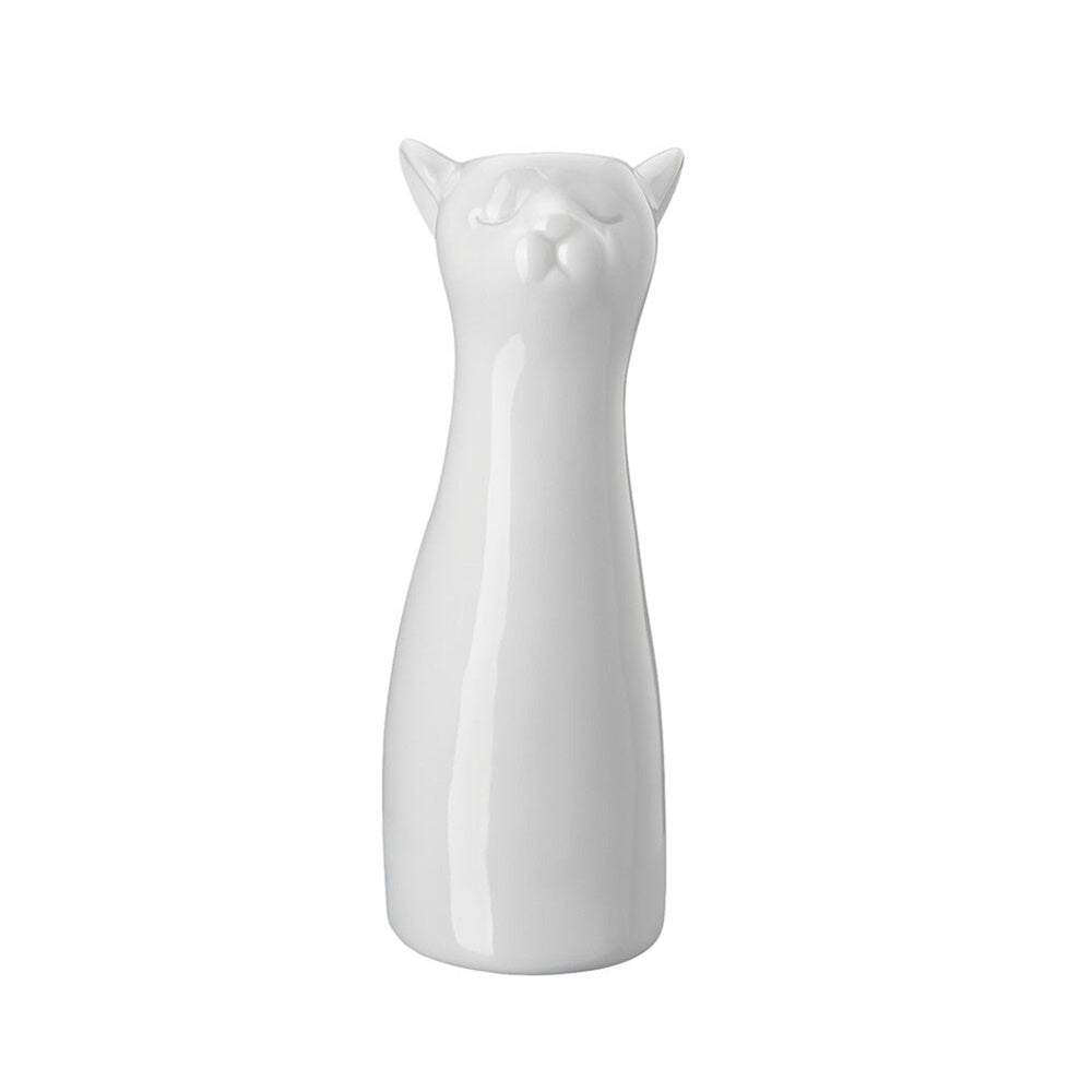 Vaza alba din portelan, 14 cm, Cat - HUTSCHENREUTHER