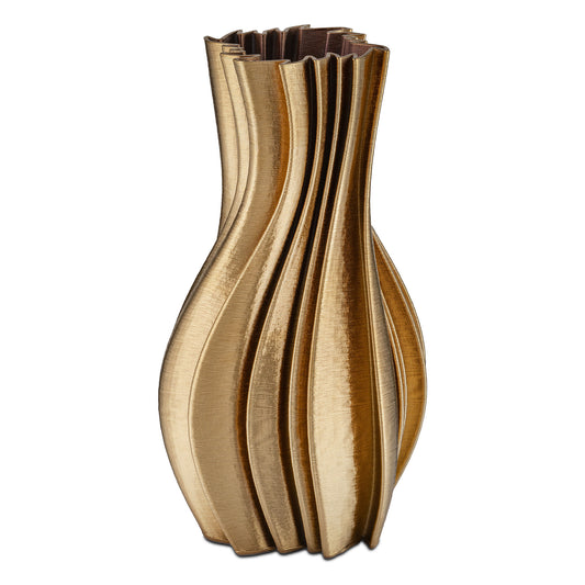 Vaza din ceramica, Atena Torchon, auriu, 40 cm - SIMONA'S COLLECTION