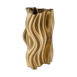 Vaza din ceramica, Atena Waves, auriu, 28 cm - SIMONA'S COLLECTION