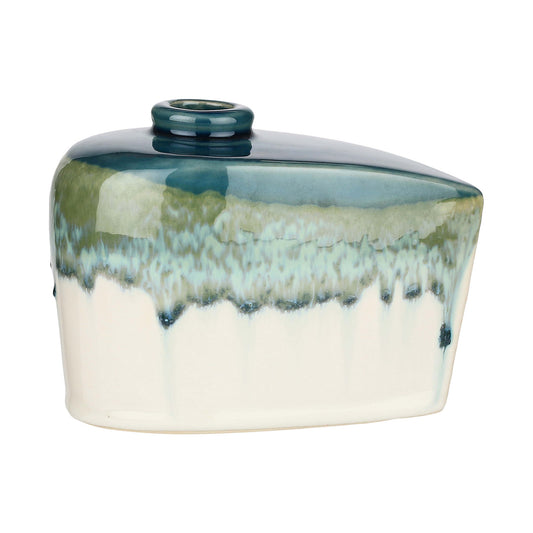 Vaza din ceramica, teal, 11 cm, Reagisco - SIMONA'S COLLECTION