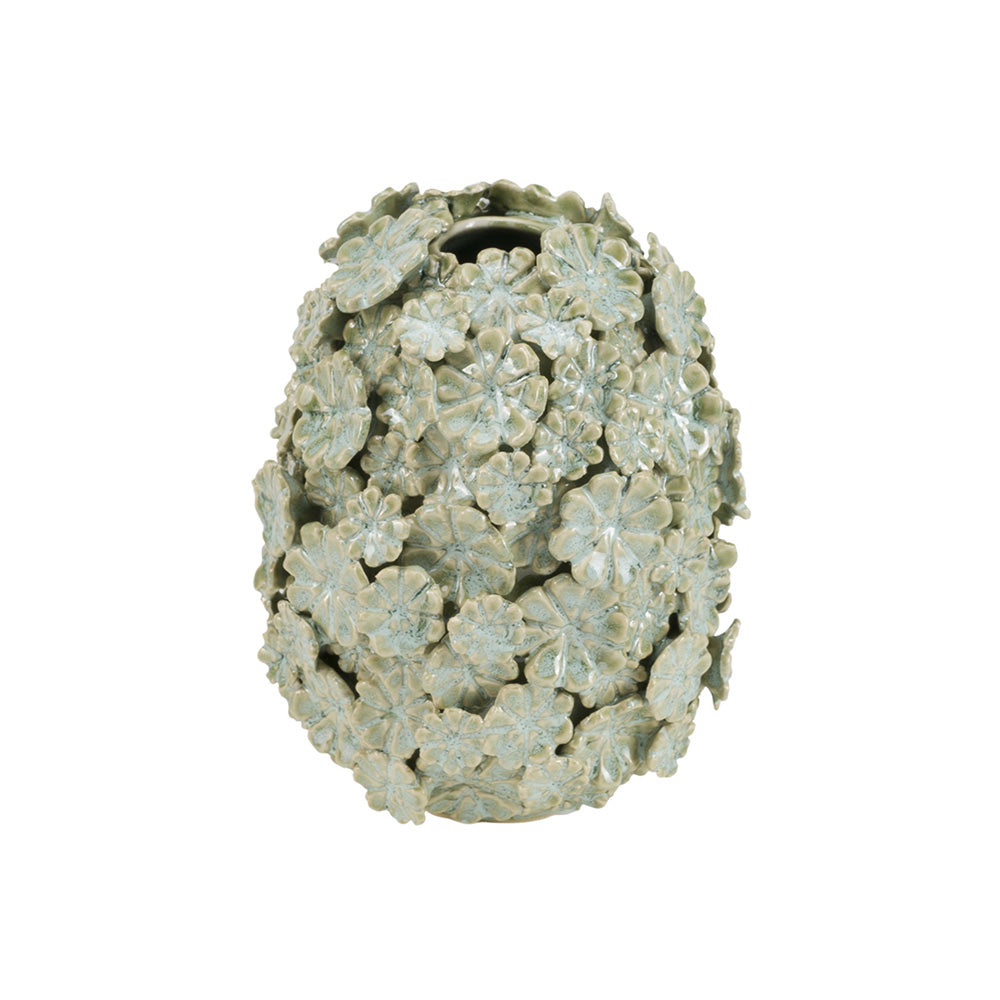 Vaza din ceramica, verde, 17 cm, Fiorinfiorello - SIMONA'S COLLECTION
