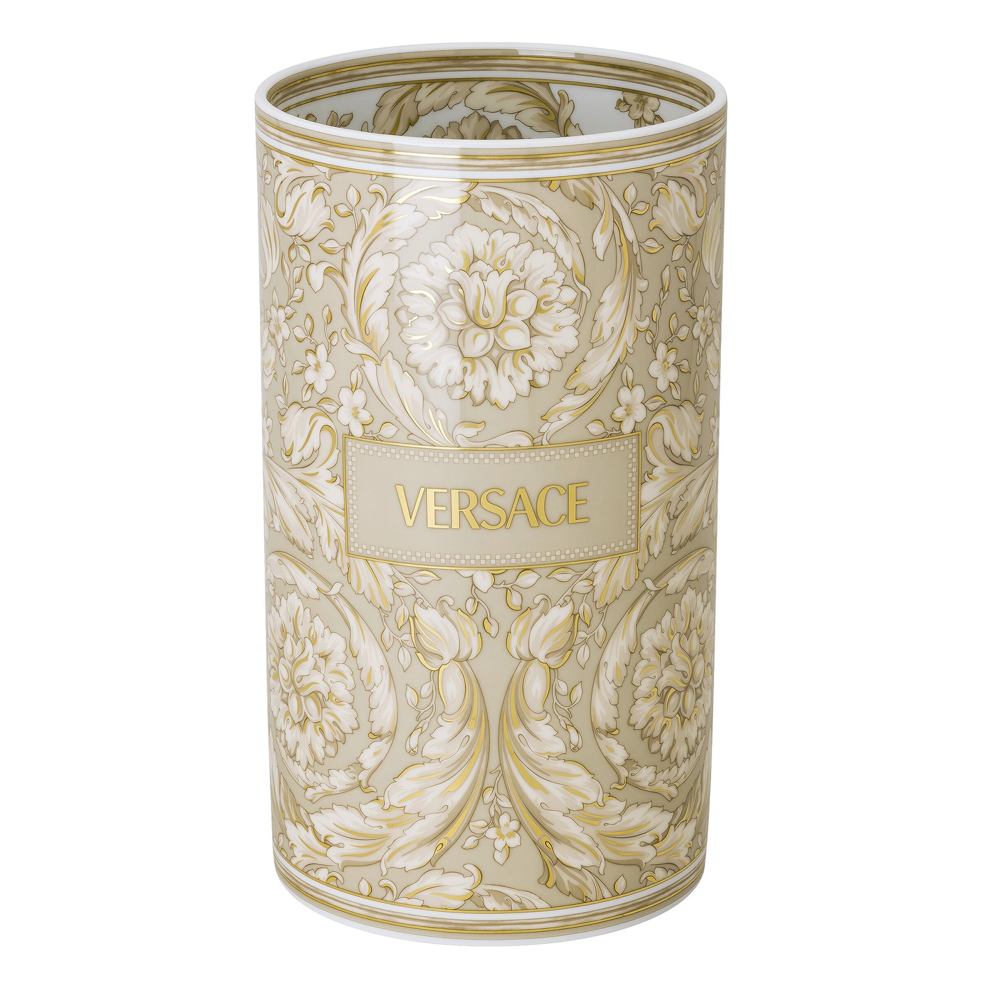 Vaza din portelan, 30 cm, Barocco Beige - VERSACE