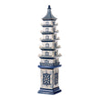 Vaza din portelan, Delft Tower, albastru/alb, 88 cm, SIMONA'S CHRISTMAS