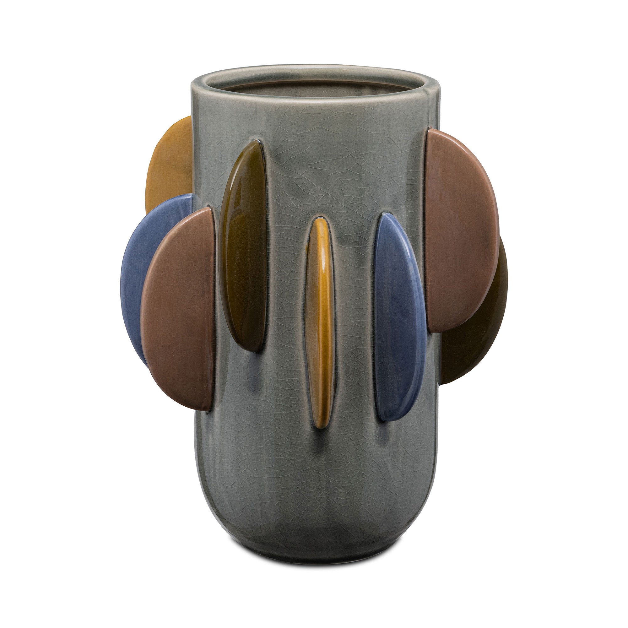 Vaza din portelan, gri, 26 cm, Lelune - SIMONA'S COLLECTION
