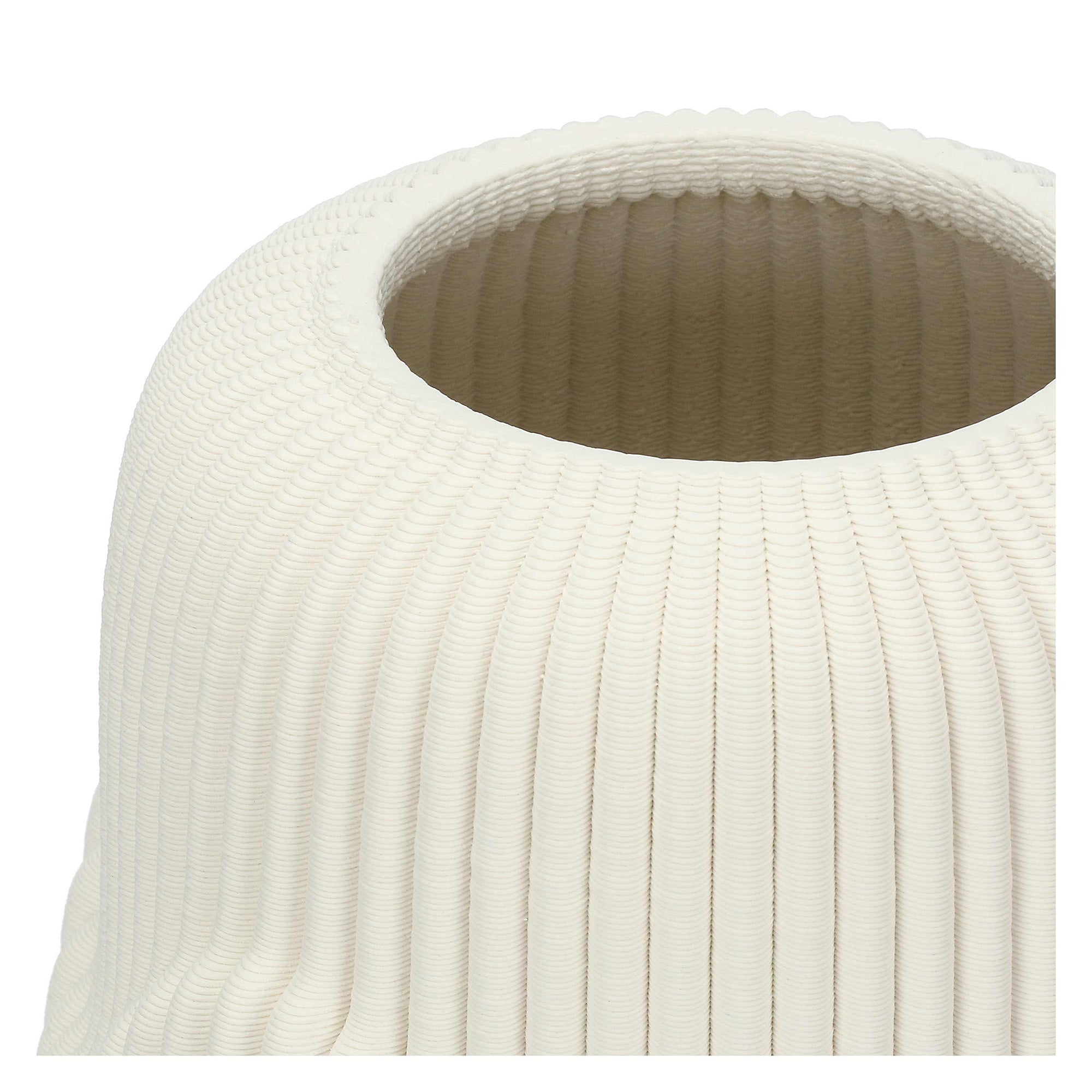 Vaza din portelan, Lino, alb, 38 cm - SIMONA'S COLLECTION