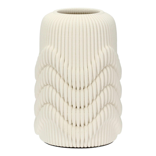 Vaza din portelan, Lino, alb, 38 cm - SIMONA'S COLLECTION