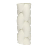 Vaza din portelan, Trama, alb, 15x39 cm - SIMONA'S COLLECTION