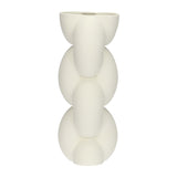 Vaza din portelan, Trama, alb, 15x39 cm - SIMONA'S COLLECTION