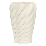 Vaza din portelan, Trama Weaving, alb, 24x38 cm - SIMONA'S COLLECTION