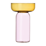 Vaza din sticla, 31 cm, roz/chihlimbariu, Aura - ICHENDORF