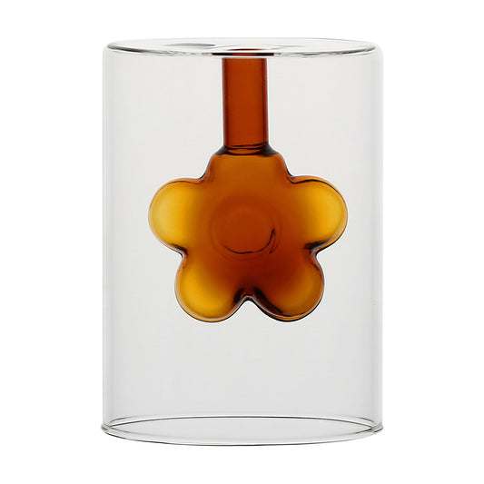 Vaza din sticla, ambra, 15.5 cm, Infiore - SIMONA'S COLLECTION