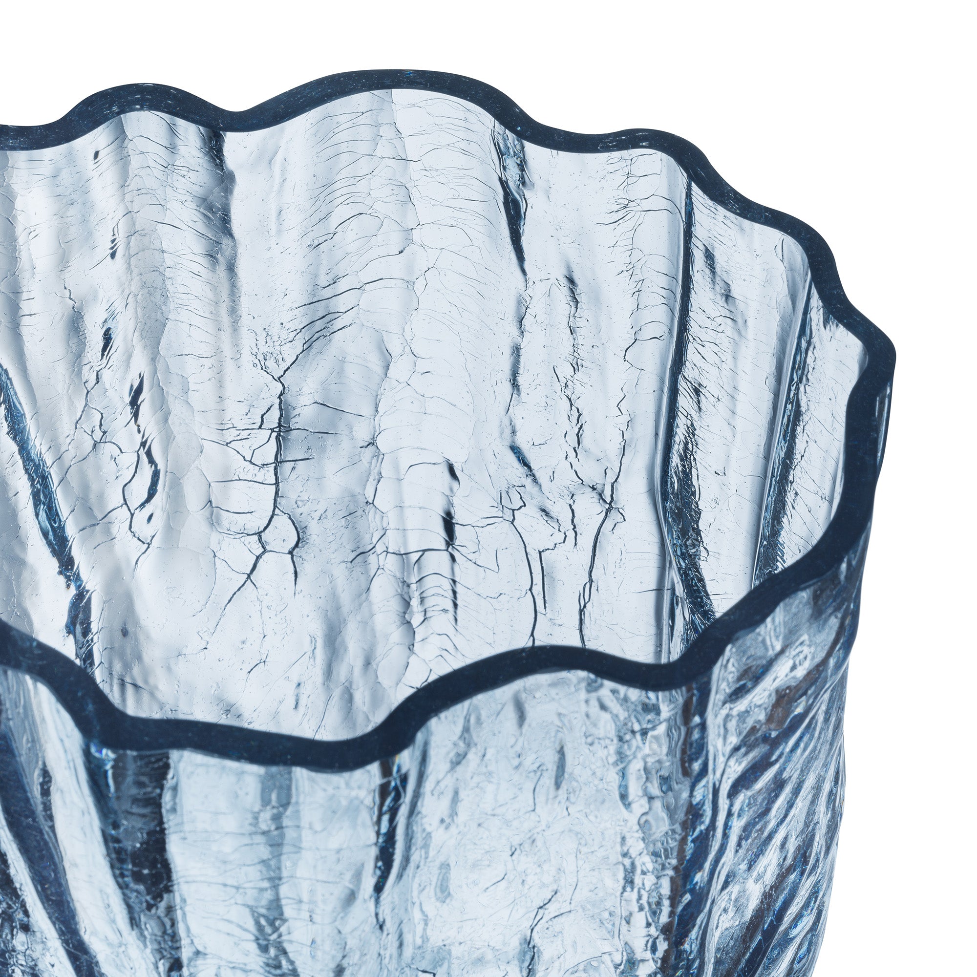 Vaza din sticla, Blue, 27 cm, Crackle by Asa Jungnelius - KOSTA BODA