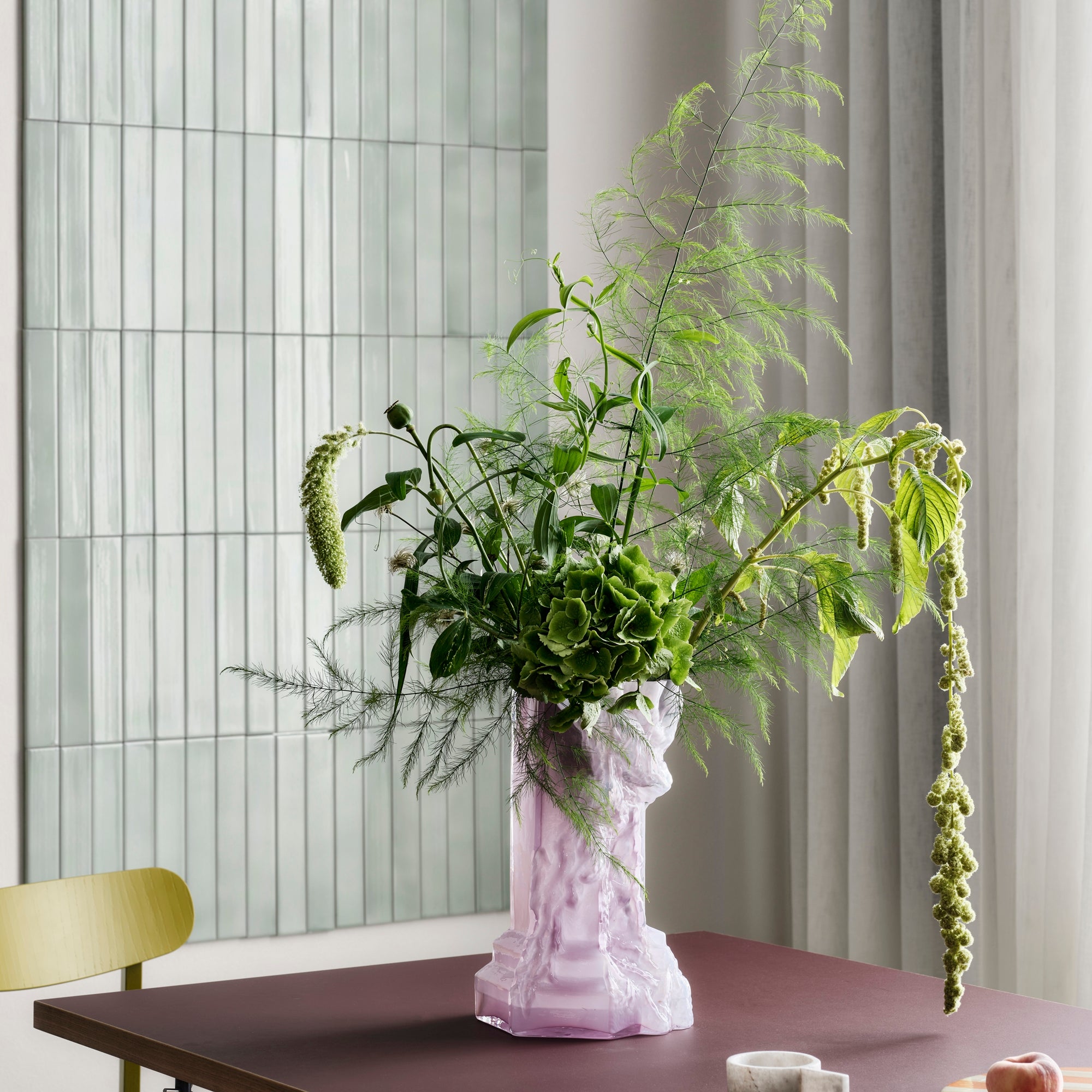 Vaza din sticla cristalina, Cool Pink, 35 cm, Rocky Baroque by Hanna Hansdotter - KOSTA BODA