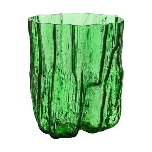 Vaza din sticla, Green, 27 cm, Crackle by Asa Jungnelius - KOSTA BODA