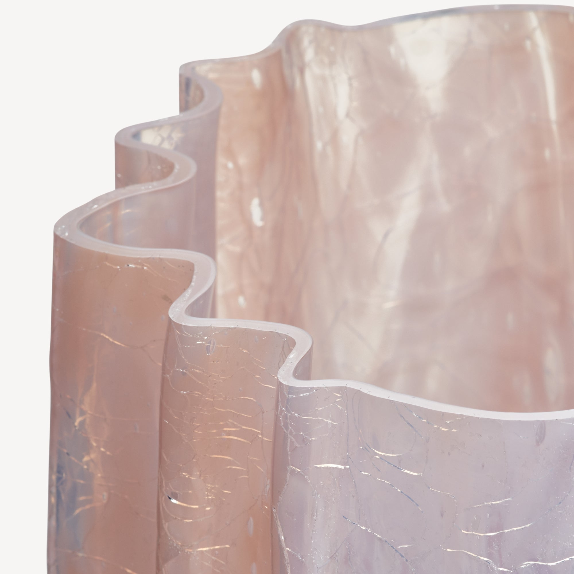 Vaza din sticla, Pink Pearl, 27 cm, Crackle by Asa Jungnelius - KOSTA BODA