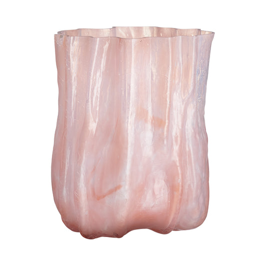Vaza din sticla, Pink Pearl, 27 cm, Crackle by Asa Jungnelius - KOSTA BODA