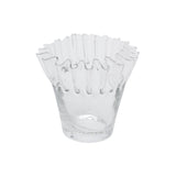 Vaza din sticla, transparent, 14 cm, Gala Plisse - SIMONA'S COLLECTION