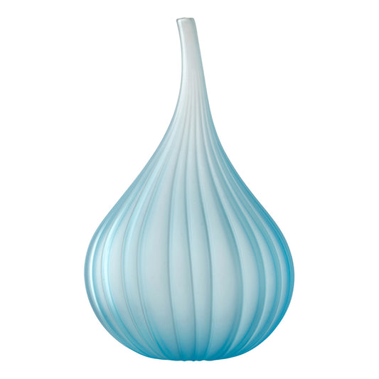 Vaza din sticla, turcoaz, 37 cm, Drops - SALVIATI