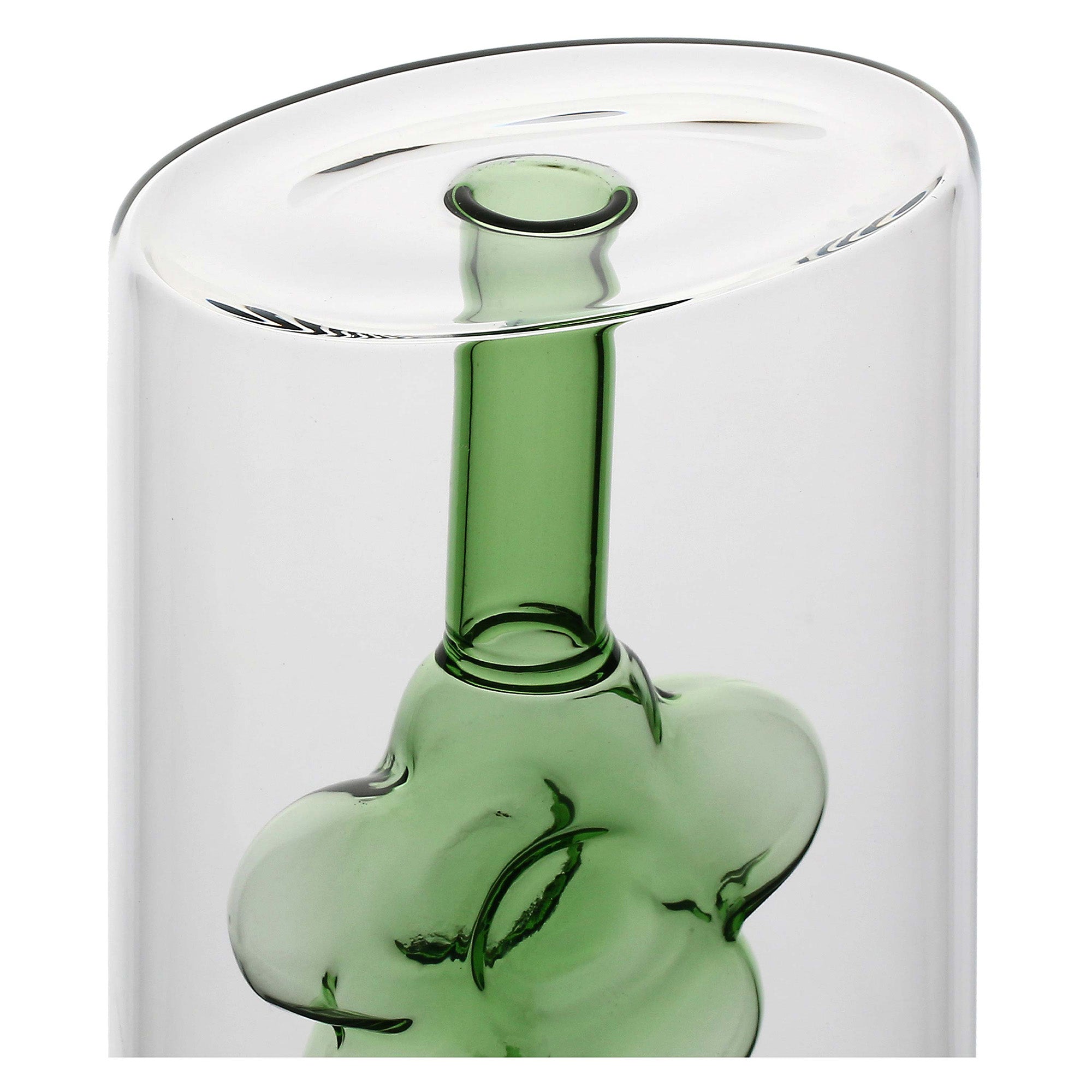 Vaza din sticla, verde, 18.5 cm, Infiore - SIMONA'S COLLECTION