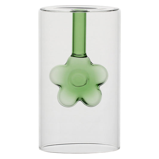 Vaza din sticla, verde, 18.5 cm, Infiore - SIMONA'S COLLECTION