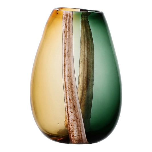Vaza din sticla, verde, 25 cm, Sullatela - SIMONA'S COLLECTION
