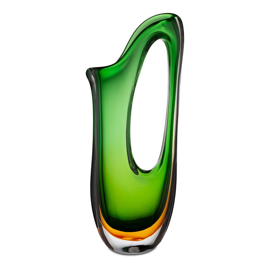 Vaza din sticla, verde, 41 cm, Lalira - SIMONA'S COLLECTION