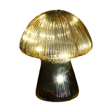 Veioza Ciuperca, 10 leduri, chihlimbar, 15 cm - SIMONA'S CHRISTMAS