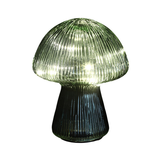 Veioza Ciuperca, 15 leduri, verde, 20 cm - SIMONA'S CHRISTMAS