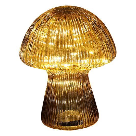 Veioza Ciuperca, 20 leduri, chihlimbar, 25 cm - SIMONA'S CHRISTMAS