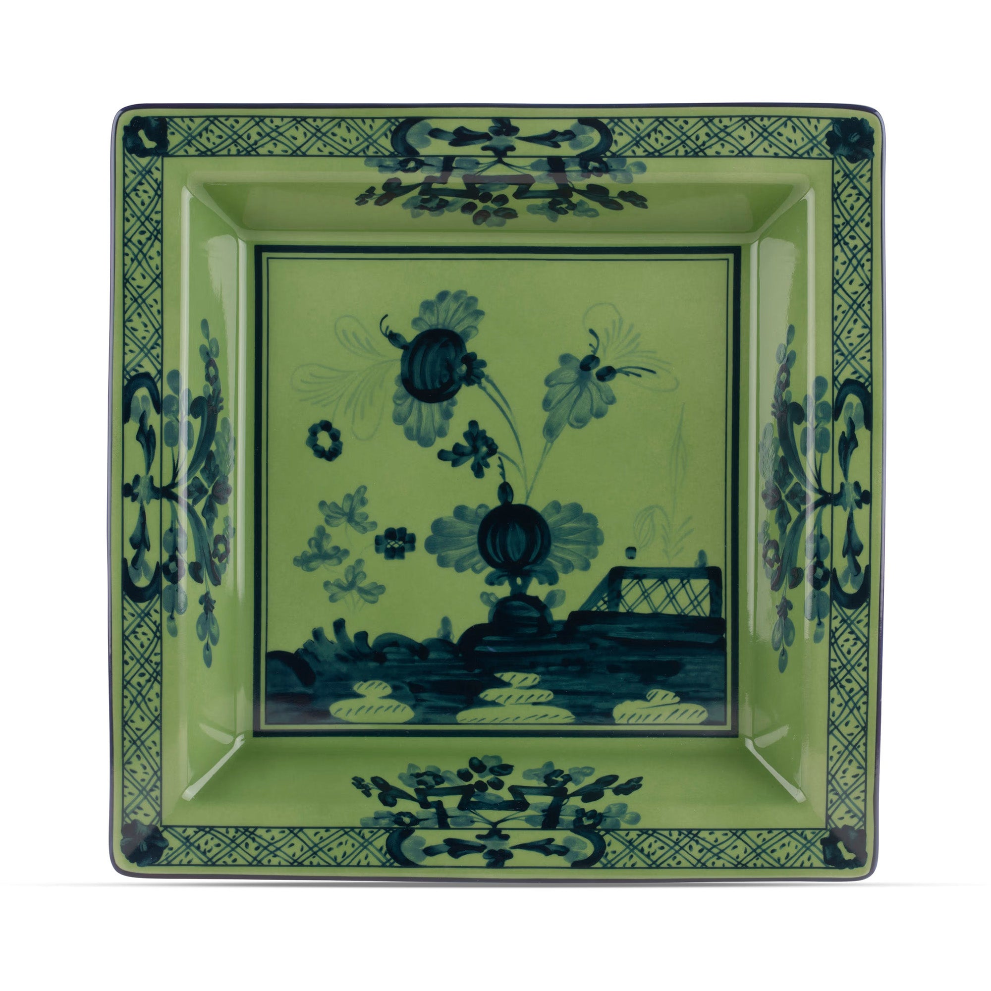 Vide-poche din portelan, 24.5 cm, Oriente Italiano Malachite - GINORI 1735