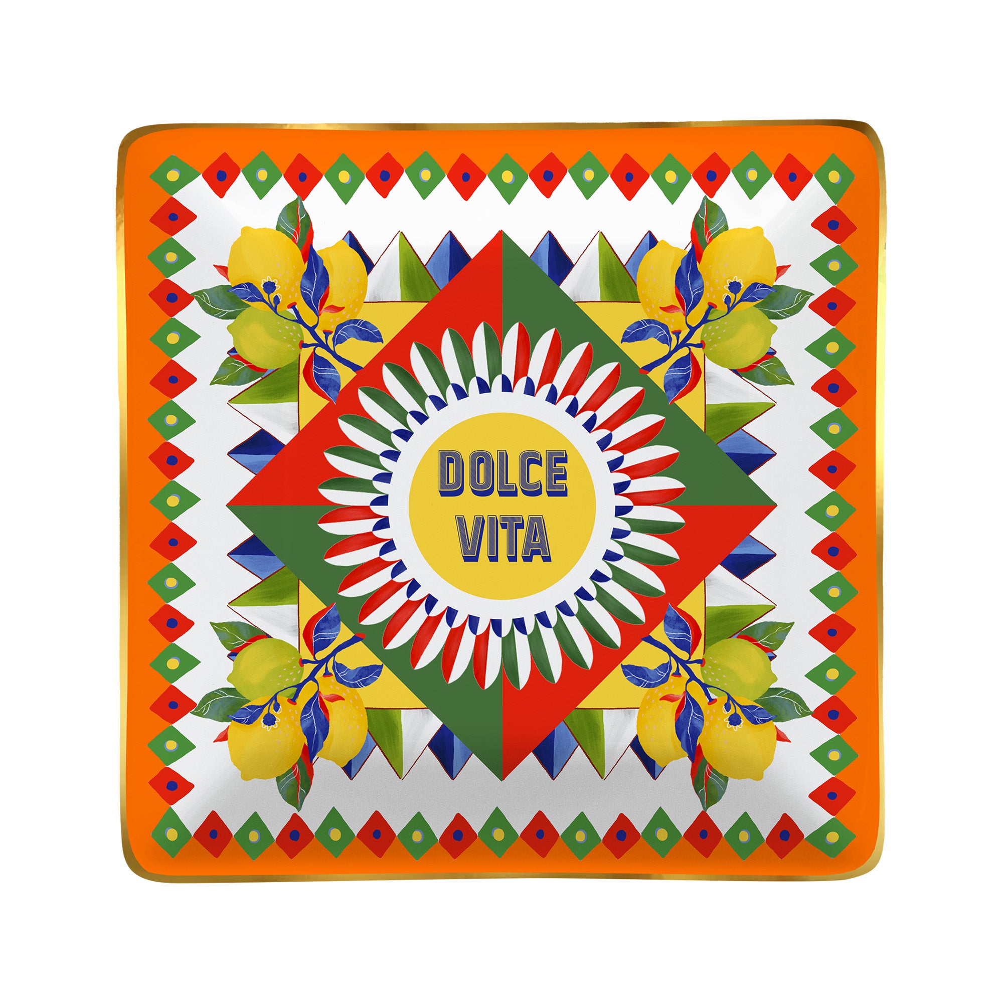 Vide-poche, portelan, 15x15 cm, Dolce Vita - BACI MILANO