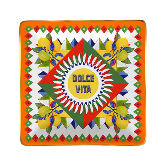 Vide-poche, portelan, 15x15 cm, Dolce Vita - BACI MILANO