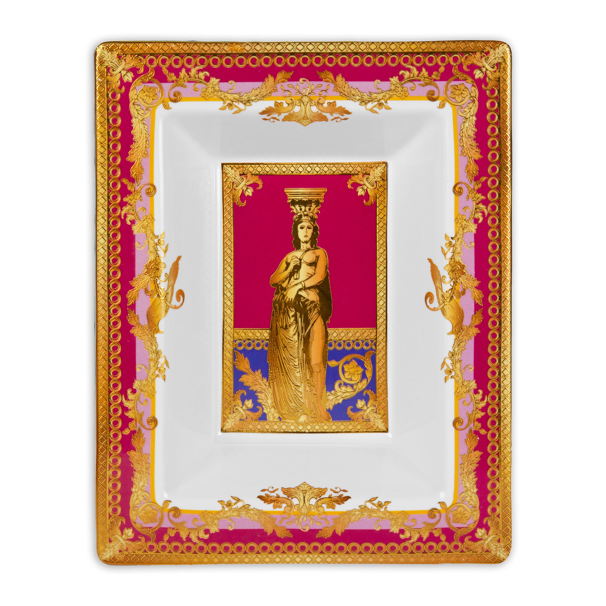 Vide-poche, portelan, 19x15 cm, Fuchsia, Minerva - BACI MILANO