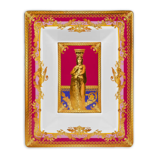 Vide-poche, portelan, 19x15 cm, Fuchsia, Minerva - BACI MILANO