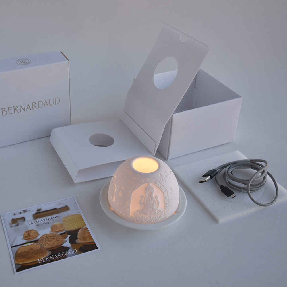 Sfesnic din portelan cu LED, Sweet Peas, Votivelights - BERNARDAUD