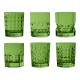 Set 6 pahare Tumbler, acril verde, Crystal Touch - BACI MILANO