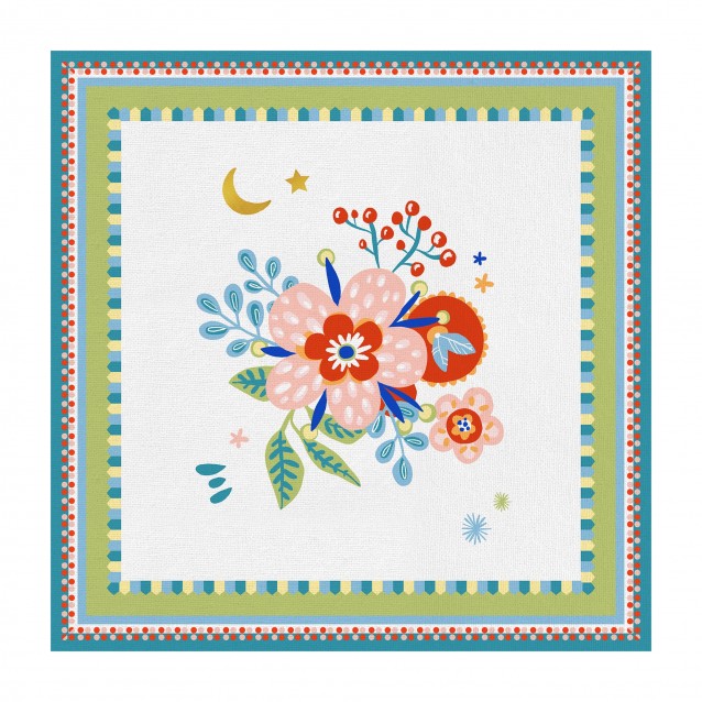 Suport farfurie, 38x38 cm, Mamma Mia Flower - BACI MILANO