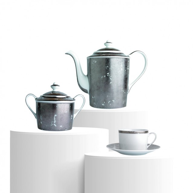 Set pentru ceai, 5 piese, Feuille d'Argent - BERNARDAUD