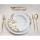 Set tacamuri din otel inoxidabil, 24 piese, Gold, Natura - BUGATTI