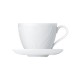 Ceasca pentru cafea si farfurie, Stella satin white - SIEGER by FÜRSTENBERG