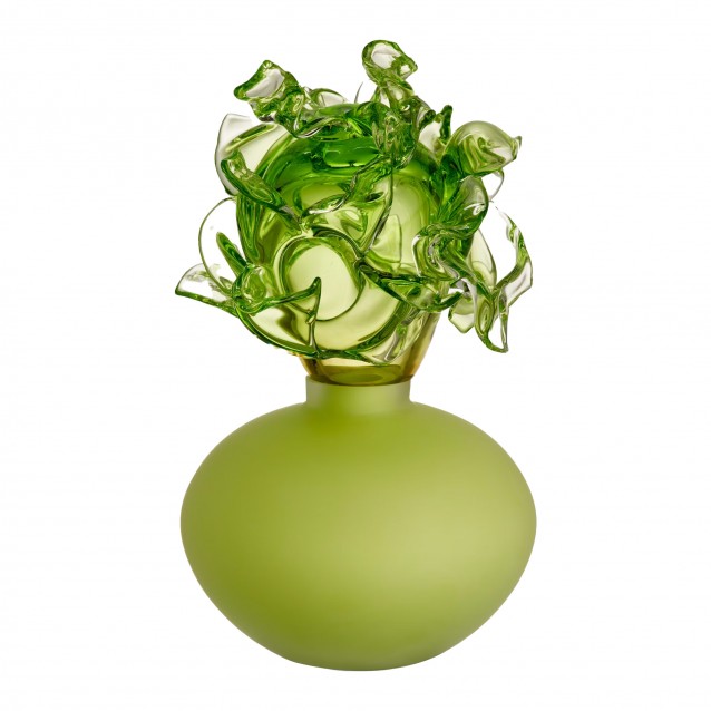 Sculptura vaza, Spring Green, 23 cm, Mino by Lena Bergström - KOSTA BODA