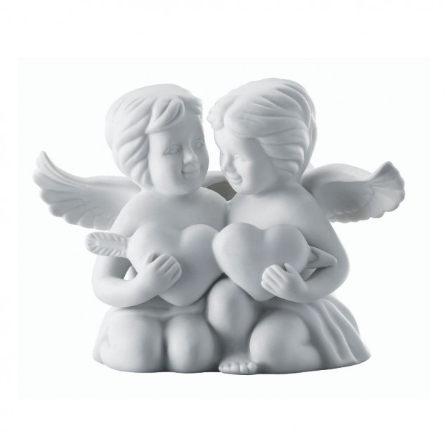 Figurina din portelan, ingeri cu inima, 11 cm, Angels - ROSENTHAL