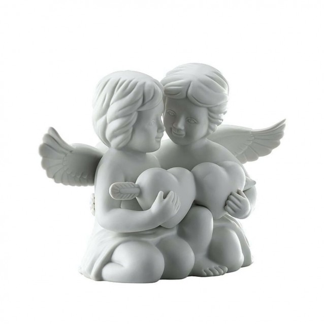 Figurina din portelan, pereche ingeri cu inima, 14.5 cm, Angels - ROSENTHAL