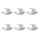 Set 6 cesti si farfurii pentru espresso, Suomi White - ROSENTHAL