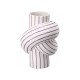 Vaza din portelan, 12 cm, Node Stripes Plum by Martin Hirth - ROSENTHAL