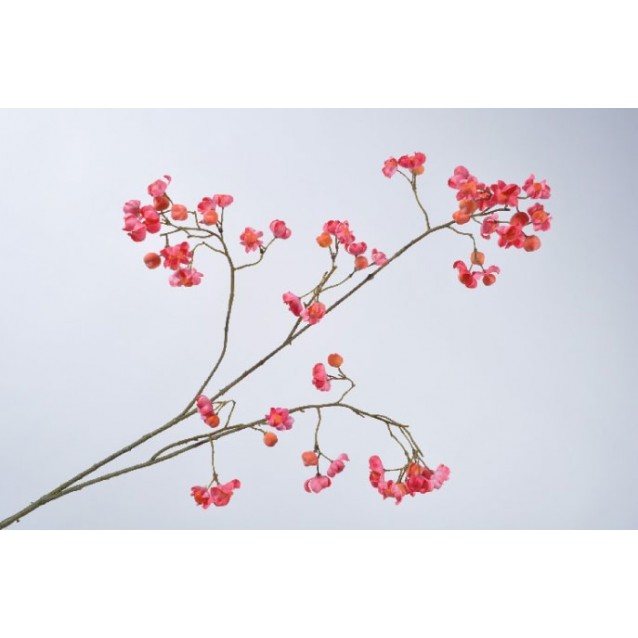 Ramura decorativa berries, 95 cm, roz/portocaliu - SILK-KA