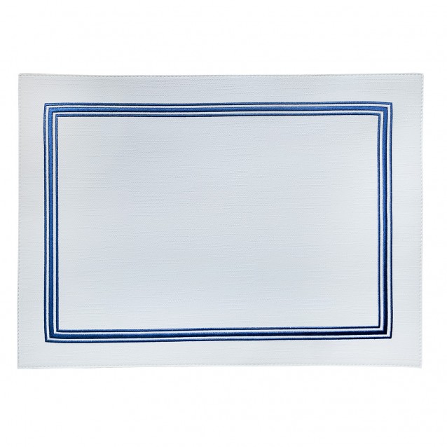 Suport farfurie, 45x33 cm, Triple Line White/Blue - SIMONA'S SPECIALS