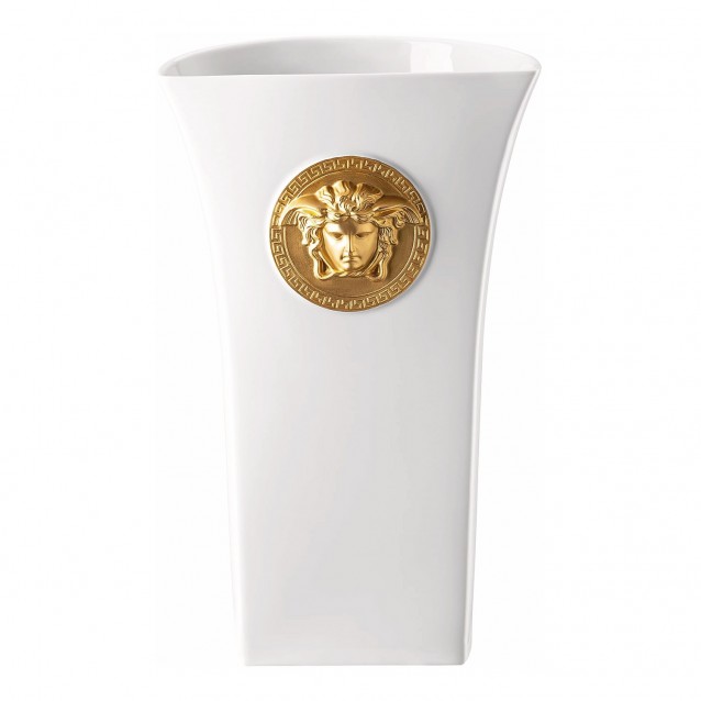 Vaza din portelan, 34 cm, Medusa Madness White - VERSACE