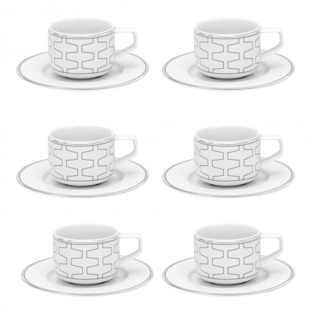 Set 6 cesti si farfurii pentru espresso, Trasso - VISTA ALEGRE